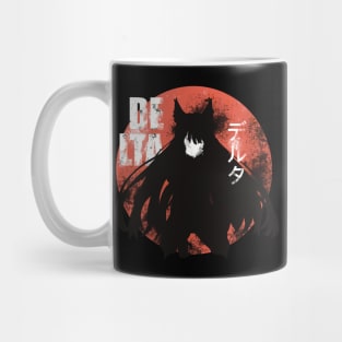 The Eminence in Shadow Delta in Vintage Minimalist Anime Characters Design with Japanese Name Mug